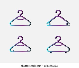 Clothes Hanger. Hanger Icon Vector Isolated On White Background
