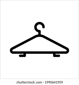 Clothes hanger. Hanger icon vector isolated on white background