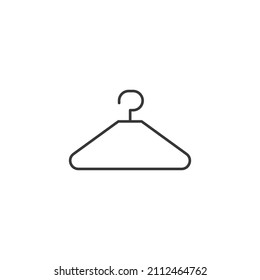 Clothes hanger. Hanger icon vector isolated on white background