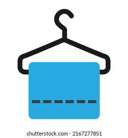 Clothes hanger. Hanger icon vector isolated on white background. hanger towel