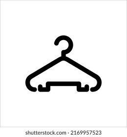 Clothes hanger. Hanger icon vector isolated on white background