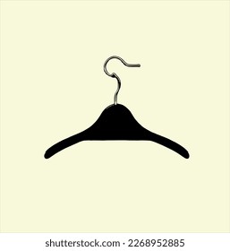 Clothes hanger. Hanger icon vector isolated on white background