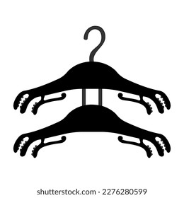 Clothes hanger. Hanger icon vector isolated on white background