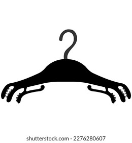 Percha la ropa. Vector de icono de colgar aislado en fondo blanco