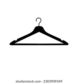 Percha la ropa. Vector de icono de colgar aislado en fondo blanco