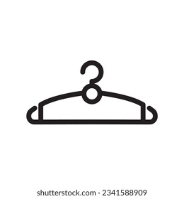 Percha la ropa. Vector de icono de colgador aislado en fondo blanco, plantilla de vectores para ropa o colgador de moda,