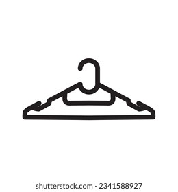 Percha la ropa. Vector de icono de colgar aislado en fondo blanco