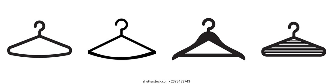 
Vector de icono de colgador de ropa aislado