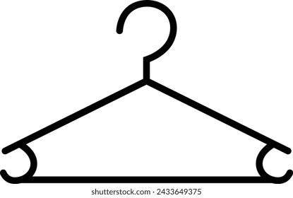 Clothes hanger. Hanger icon vector isolated on transparent background, Coat rack symbol. for cloakroom closet.  silhouette. clothes hangers icon. Coat and dress hanger. Wood, metal icon.