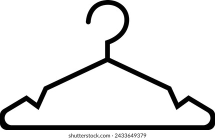 Clothes hanger. Hanger icon vector isolated on transparent background, Coat rack symbol. for cloakroom closet.  silhouette. clothes hangers icon. Coat and dress hanger. Wood, metal icon.