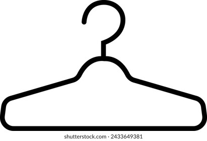 Clothes hanger. Hanger icon vector isolated on transparent background, Coat rack symbol. for cloakroom closet.  silhouette. clothes hangers icon. Coat and dress hanger. Wood, metal icon.