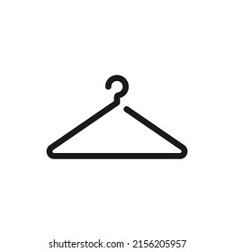 Clothes Hanger Icon Vector. Line clothes hanger symbol.