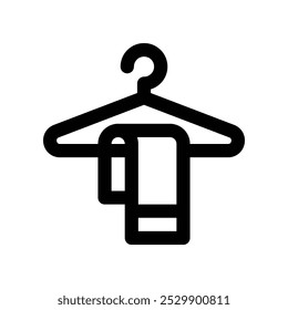 clothes hanger icon. vector line icon for your website, mobile, presentation, and logo design.