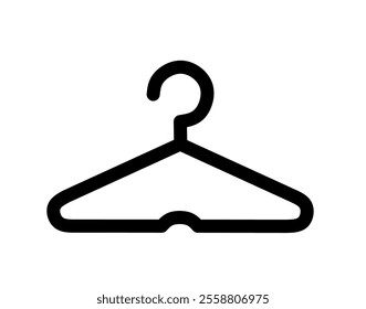 clothes hanger icon vector on white background. hanger icon