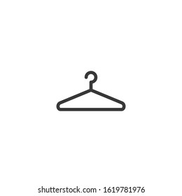 Clothes Hanger Icon vector sign isolated for graphic and web design. Clothes Hanger symbol template color editable on white background.