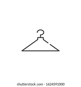 Clothes Hanger Icon vector sign isolated for graphic and web design. Clothes Hanger symbol template color editable on white background.