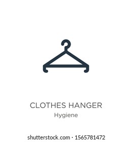 Clothes hanger icon vector. Trendy flat clothes hanger icon from hygiene collection isolated on white background. Vector illustration can be used for web and mobile graphic design, logo, eps10