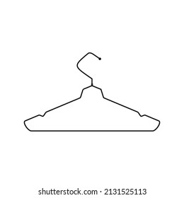 Vector de colgador de ropa. Percha de cable para secar la ropa después de lavarla. Esta percha es muy popular en Indonesia. Ilustración de la percha de ropa.