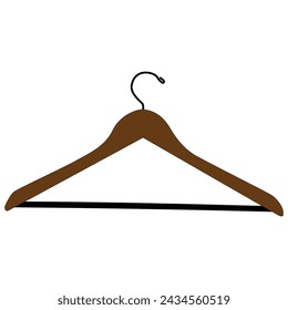 A clothes hanger illustrated in color