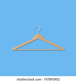 Clothes hanger. Illustration in flat style