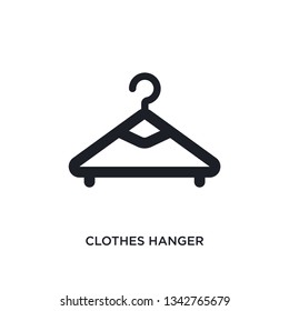 clothes hanger isolated icon. simple element illustration from hygiene concept icons. clothes hanger editable logo sign symbol design on white background. can be use for web and mobile