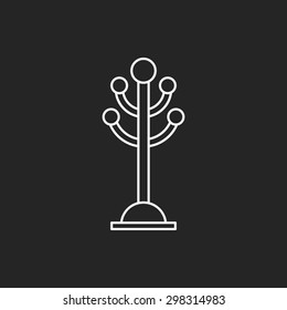 clothes hanger line icon