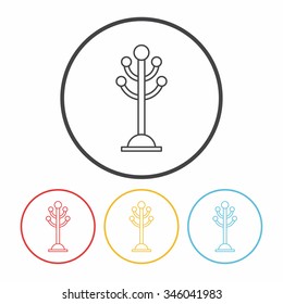 clothes hanger line icon