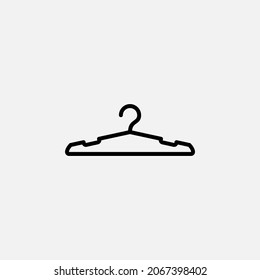 clothes hanger line icon design concept