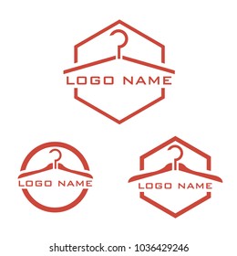 Clothes Hanger Line Icon,  Clothes Hanger logo with polygon shape