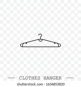 clothes hanger linear, line icon vector. icon of hanger for clothes. 