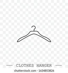 clothes hanger linear, line icon vector. icon of hanger for clothes. 