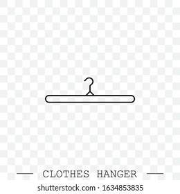 clothes hanger linear, line icon vector. icon of hanger for clothes. 