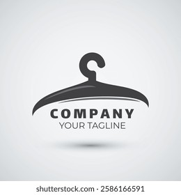 Clothes hanger logo design icon template