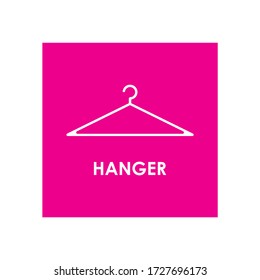 Clothes Hanger logo vector illustration design
