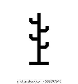 Clothes hanger mini line, icon, background and graphic. The icon is black and white, linear  flat, vector, pixel perfect, minimal, suitable for web and print. 