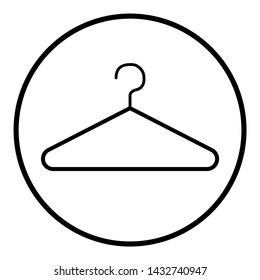 Clothes hanger modern icon vector isolated on white background. Shop symbol