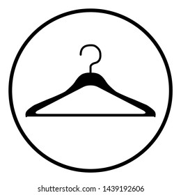 Clothes hanger modern icon vector isolated on white background. Shop symbol