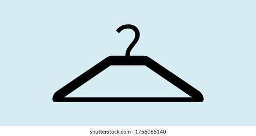 percha de ropa de fondo azul. Vector simple