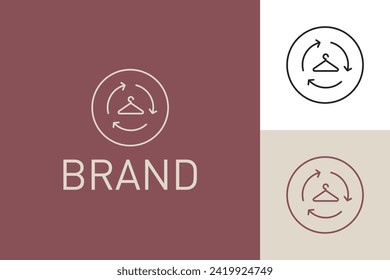 Clothes Hanger Outline Vector Logo