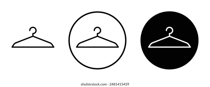 Clothes hanger outlined icon vector collection.