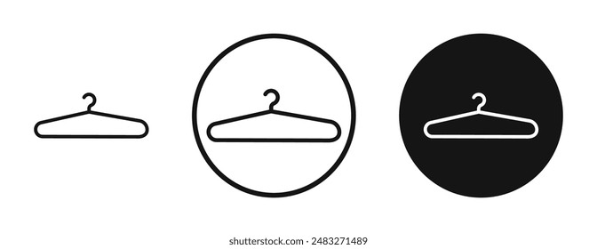 Clothes hanger outlined icon vector collection.