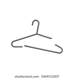Clothes hanger, recycling garbage concept, utilize waste vector Illustration on a white background