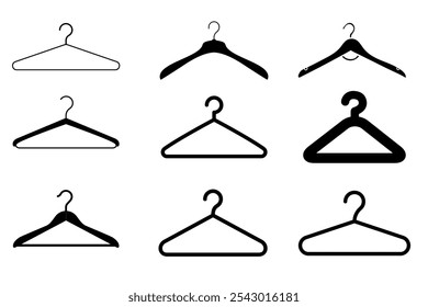 Clothes hanger silhouette, Coat hanger silhouette, Hangers clipart