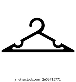 Clothes hanger silhouette vector icon,simple and minimalist icon ideas,isolated on transparent background,can be for sign or clothes inspiration