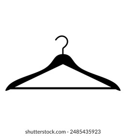 Clothes hanger silhouette. Vector image