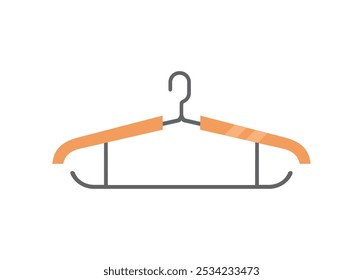 Clothes hanger. Simple flat illustration.