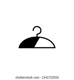 Clothes Hanger Solid Line Icon Vector Illustration Logo Template. Suitable For Many Purposes.