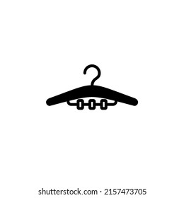 Clothes Hanger Solid Line Icon Vector Illustration Logo Template. Suitable For Many Purposes.