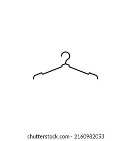 La Ropa Cuelga La Plantilla De Logotipo De Ilustración De Ilustración De Icono De Línea Delgada. Idóneo Para Muchos Fines.
