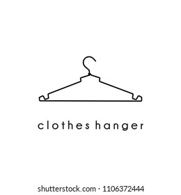 clothes hanger, vector icon illustration